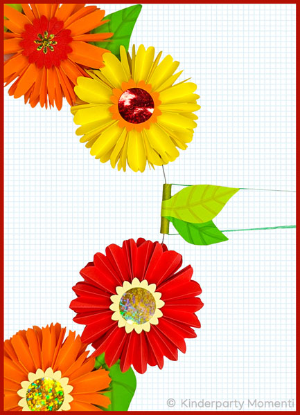 Band zum Aufhängen Befestigungsband für Papierblumenkranz an einem kleinen Strohhalm