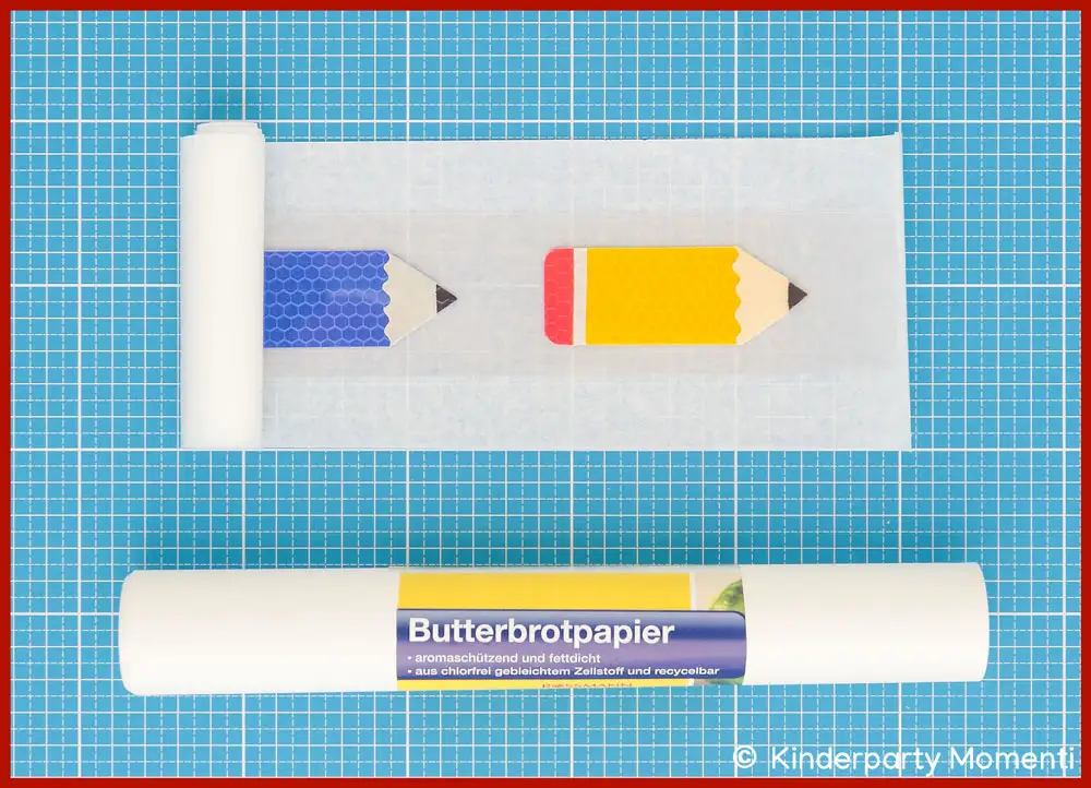 Laminieren mit Carrier Bleistift Reflektor Anhänger für Schulranzen in Laminierfolie