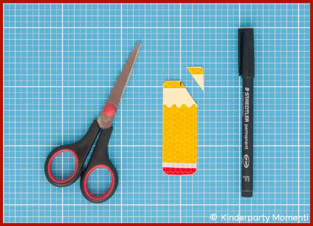 Stift Anhänger zuschneiden Bleistift Reflektor Anhänger für Schulranzen zuschneiden